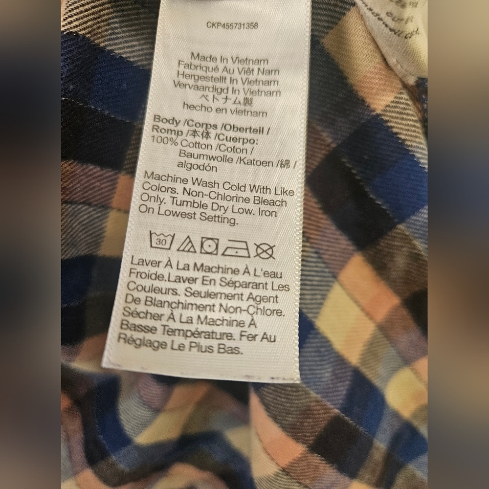 Madewell,Women's Shirt Size S Plaid Multi Colors Long Sleeve - Picture 4 of 6